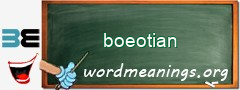 WordMeaning blackboard for boeotian